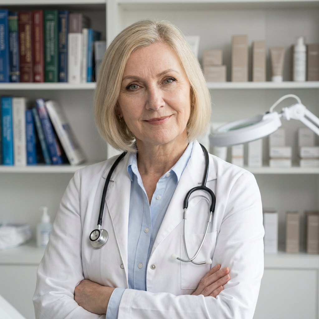 Dr. Sarah Elspeth Vane in her Beverly Hills dermatology clinic